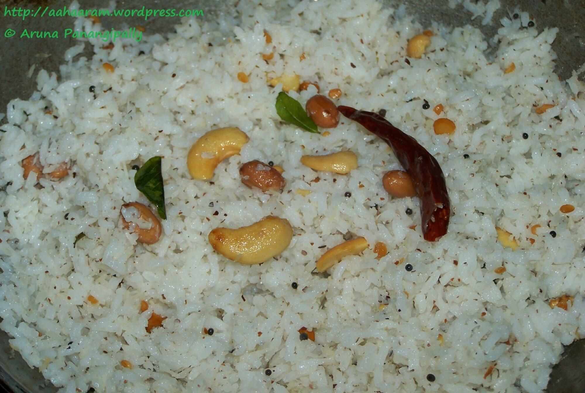 Kobbari Annam or Coconut Rice or Thengai Sadam Kobbari Annam or Coconut Rice or Thengai Sadam