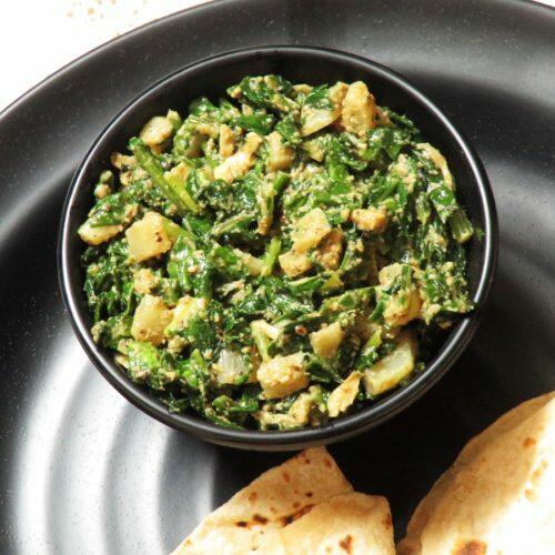 Spicy Mooli ke Patte ki Sabzi Radish Leaves Stir Fry ãhãram