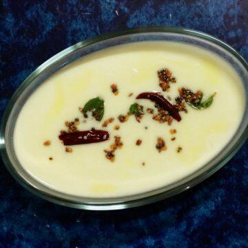 Andhra Menthi Majjiga is buttermilk tempered with fenugreek