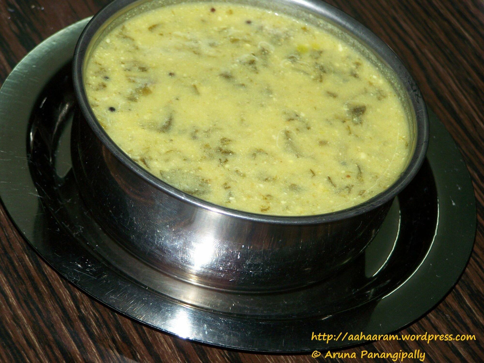 Chukka Koora Majjiga Pulusu (Buttermilk Stew with Green Sorrel)