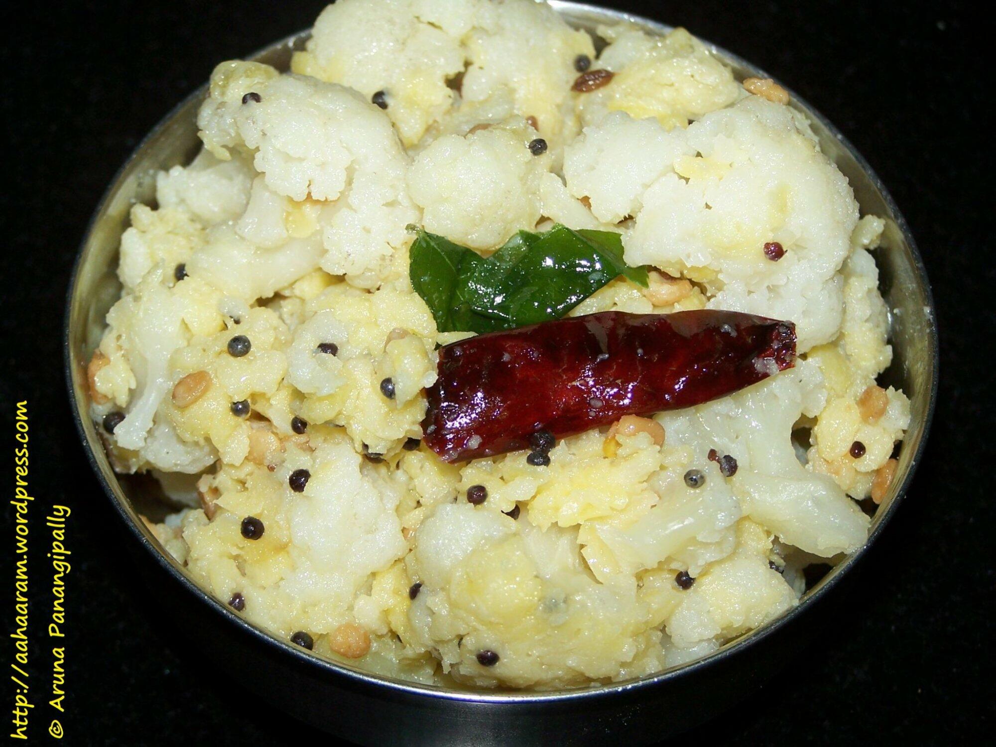 Cauliflower Pesara Pappu Koora