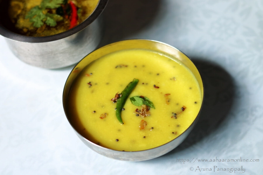Pesara Pappu Kattu | Andhra Moong Dal with Ginger and Green Chilly
