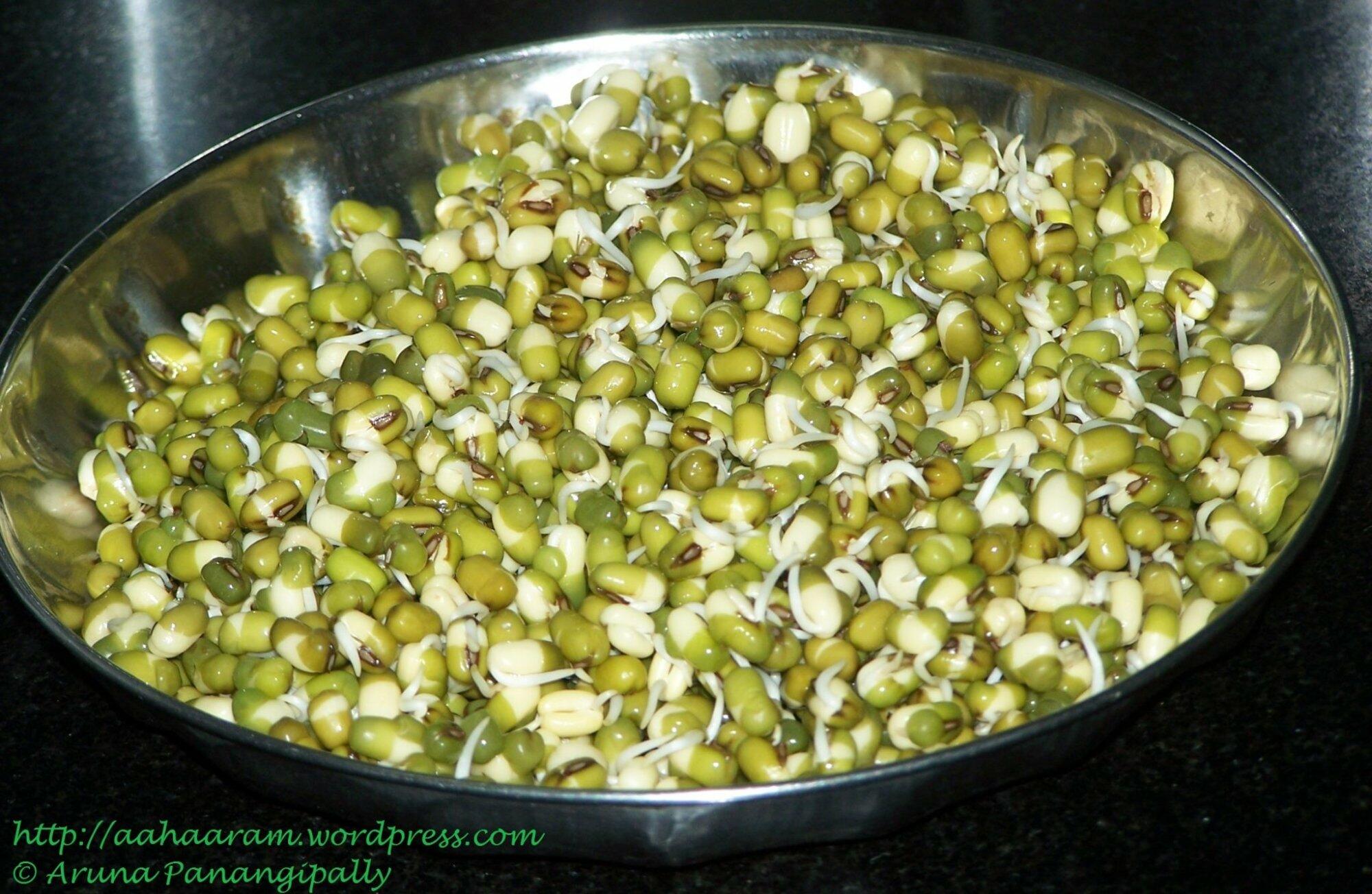 Moong Sprouts or Green Gram Sprouts, Pesalu