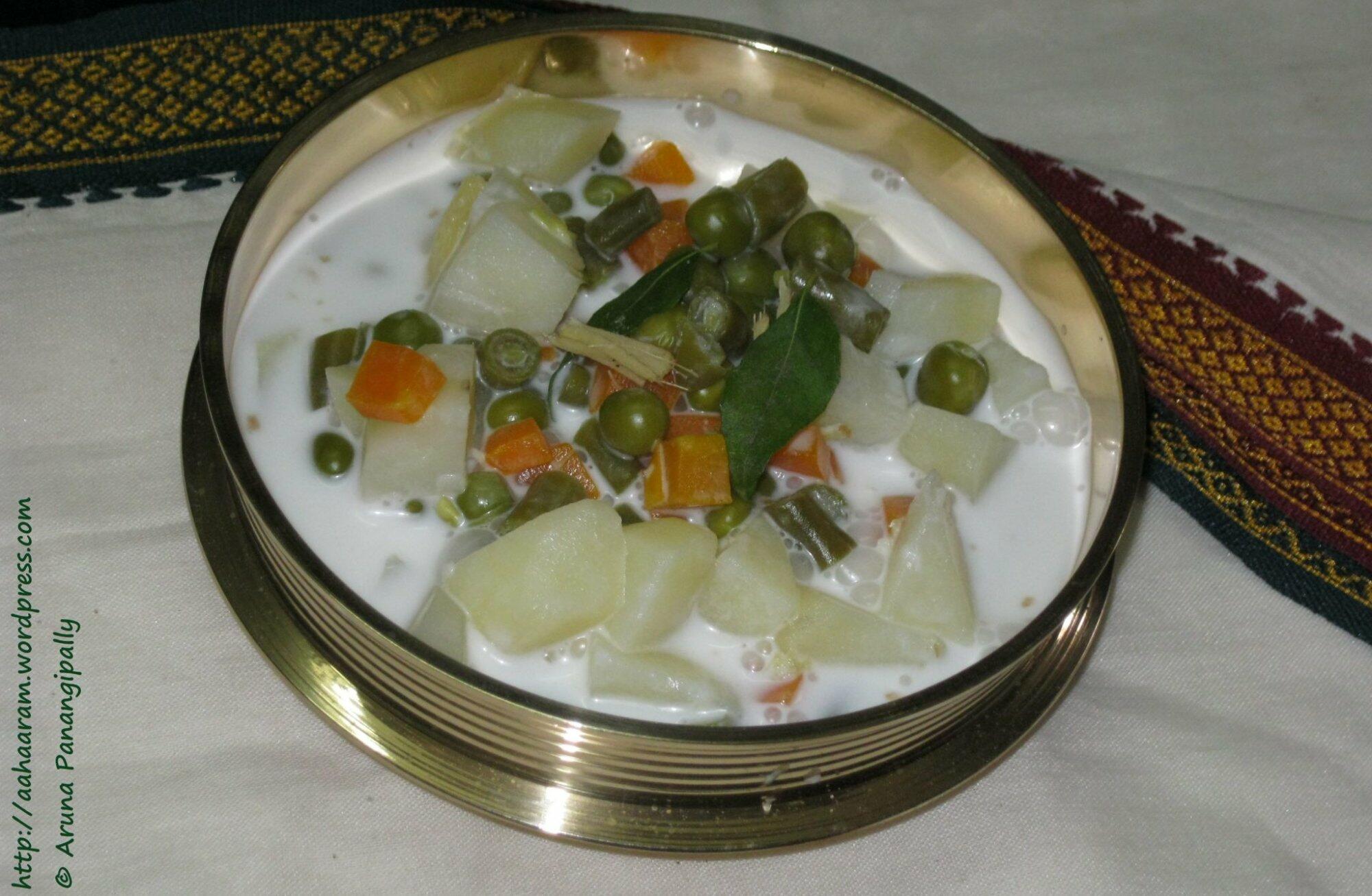 Kerala Style Stew or Vegetables in Coconut Milk