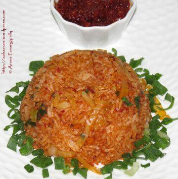Schezwan Fried Rice - Indo-Chinese