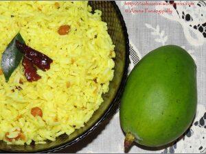 Mammidikaya Pulihora | Raw Mango Rice 