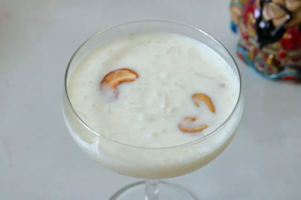The rich, creamy, and delicious Elaneer Payasam or Tender Coconut Kheer from Kerala.