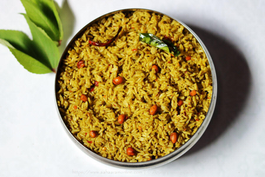 Gongura Annam | Gongura Pulihora: A spicy, tangy rice made with Roselle leaves.