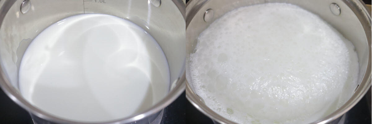 Boil milk