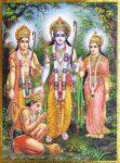 Rama with Sita, Lakshmana, and Hanuman