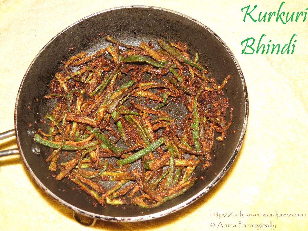 Kurkuri Bhindi, Crispy Okra or Lady Fingers - Low Oil Version