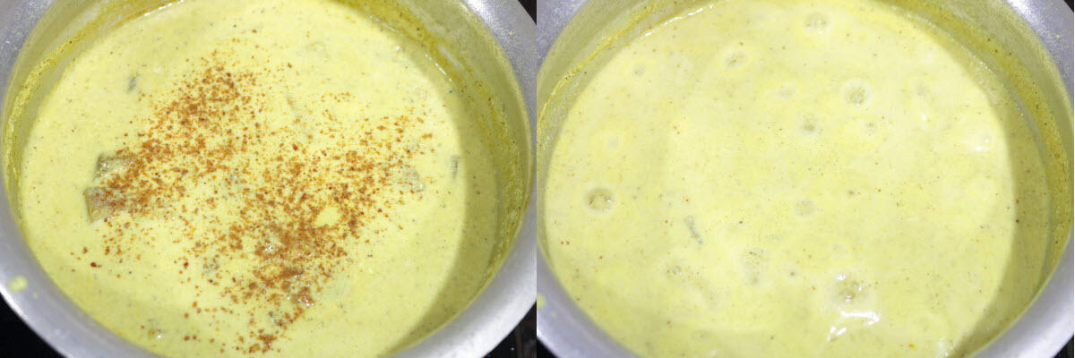 Roasted fenugreek powder added to the Kalan 