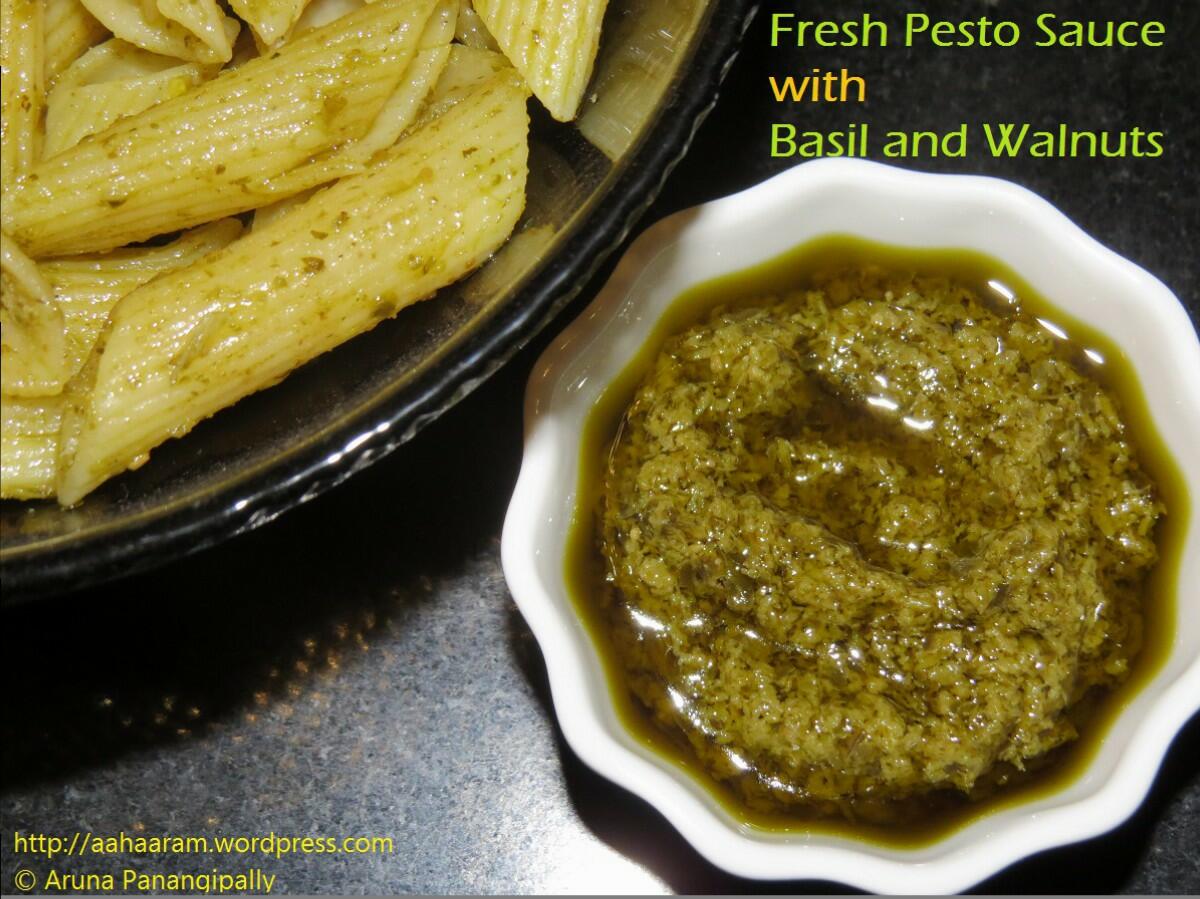 Basil Walnut Pesto for Pasta