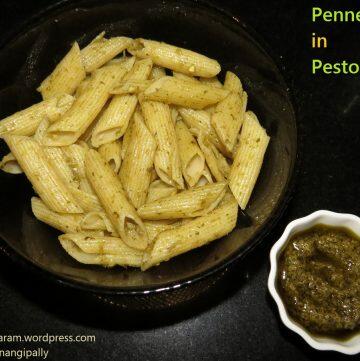 Penne in Fresh Basil and Walnut Pesto Sauce