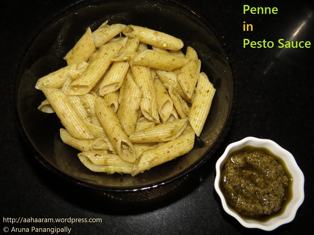 Penne in Fresh Basil and Walnut Pesto Sauce