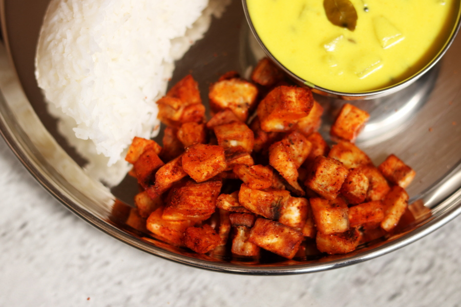Aratikaya Vepudu: Crisp and Spicy Raw Banana Fry