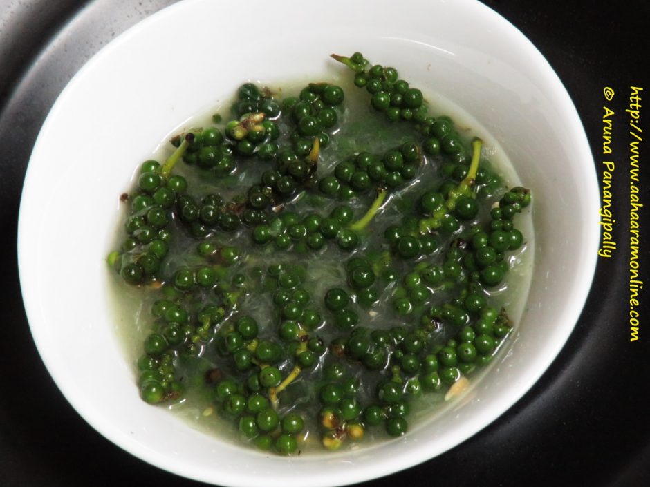 Green Peppercorn Pickle In Lemon Juice Kuru Milagu Urugai