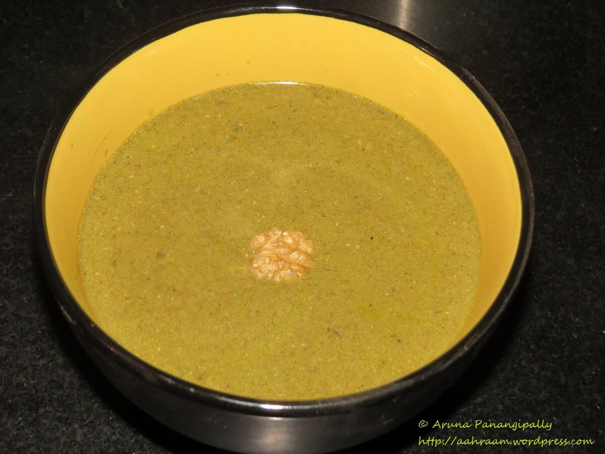 Raintha - Akhrot aur Palak Raita, Spinach, Walnut and Yogurt Dip