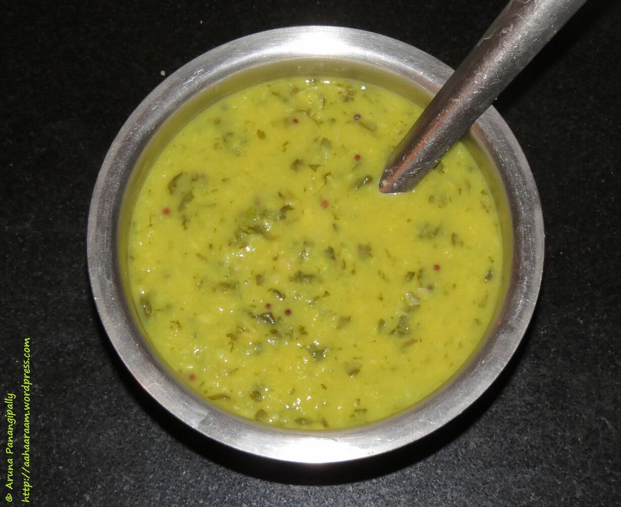 Chukka Kura Pappu - Andhra Pradesh Recipe