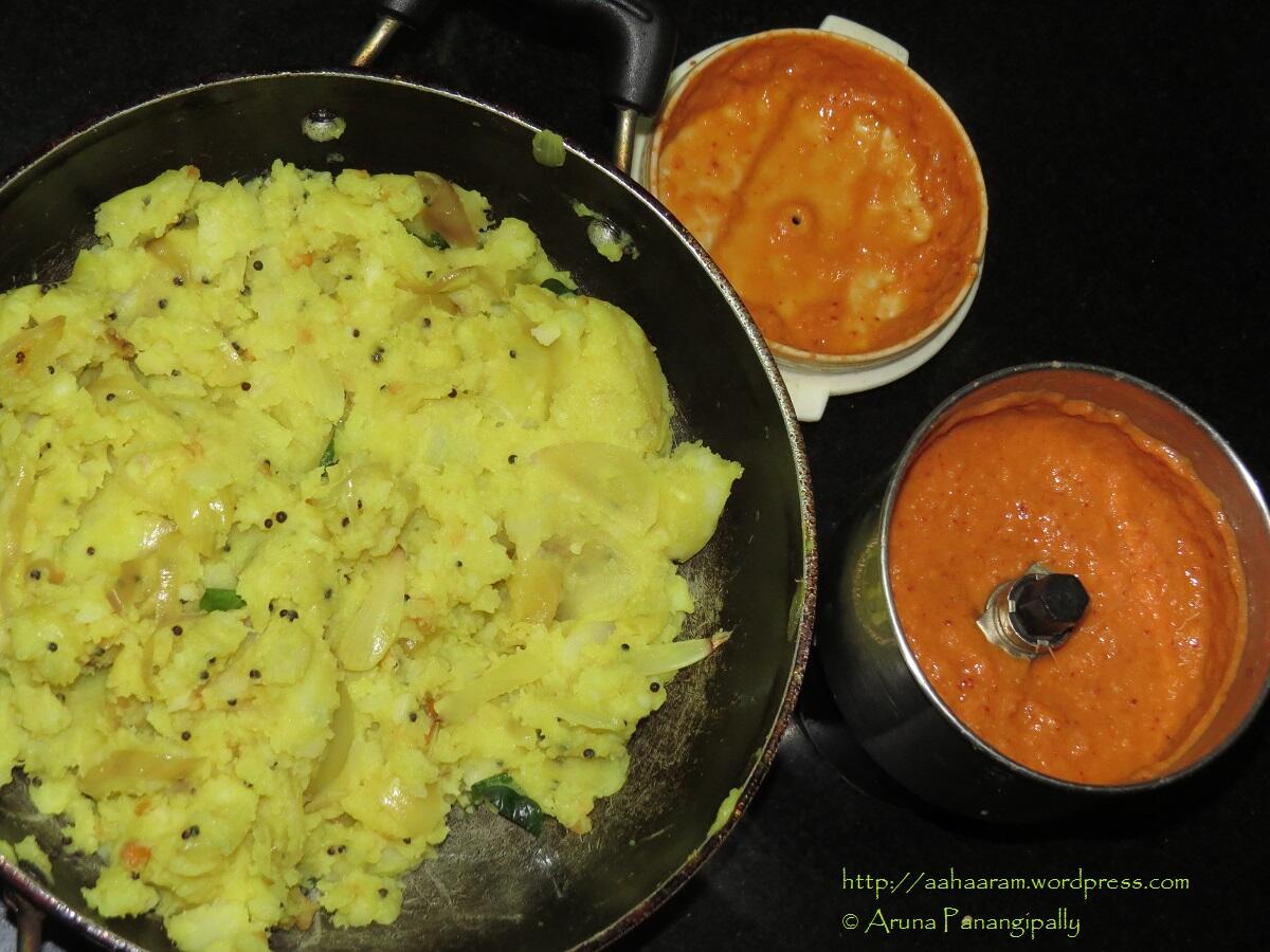 Chutney and Bhaji for Mysore Masala Dosa - Mumbai Street Food Style