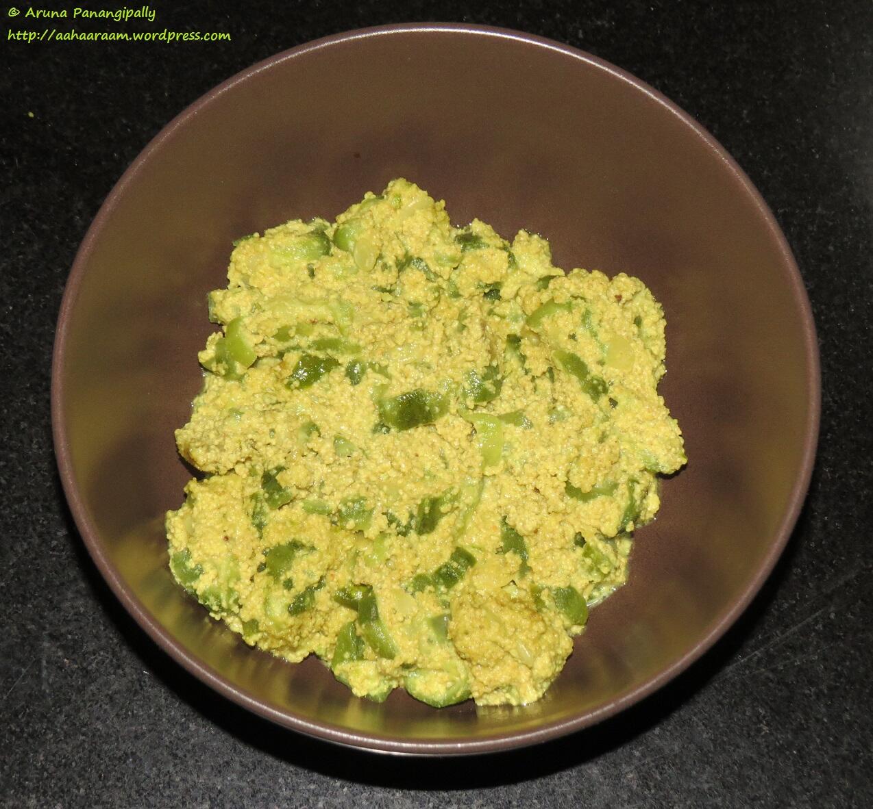 Jhinge Posto or Ridge Gourd in Poppy Seed Paste - Bengali Recipe - 1