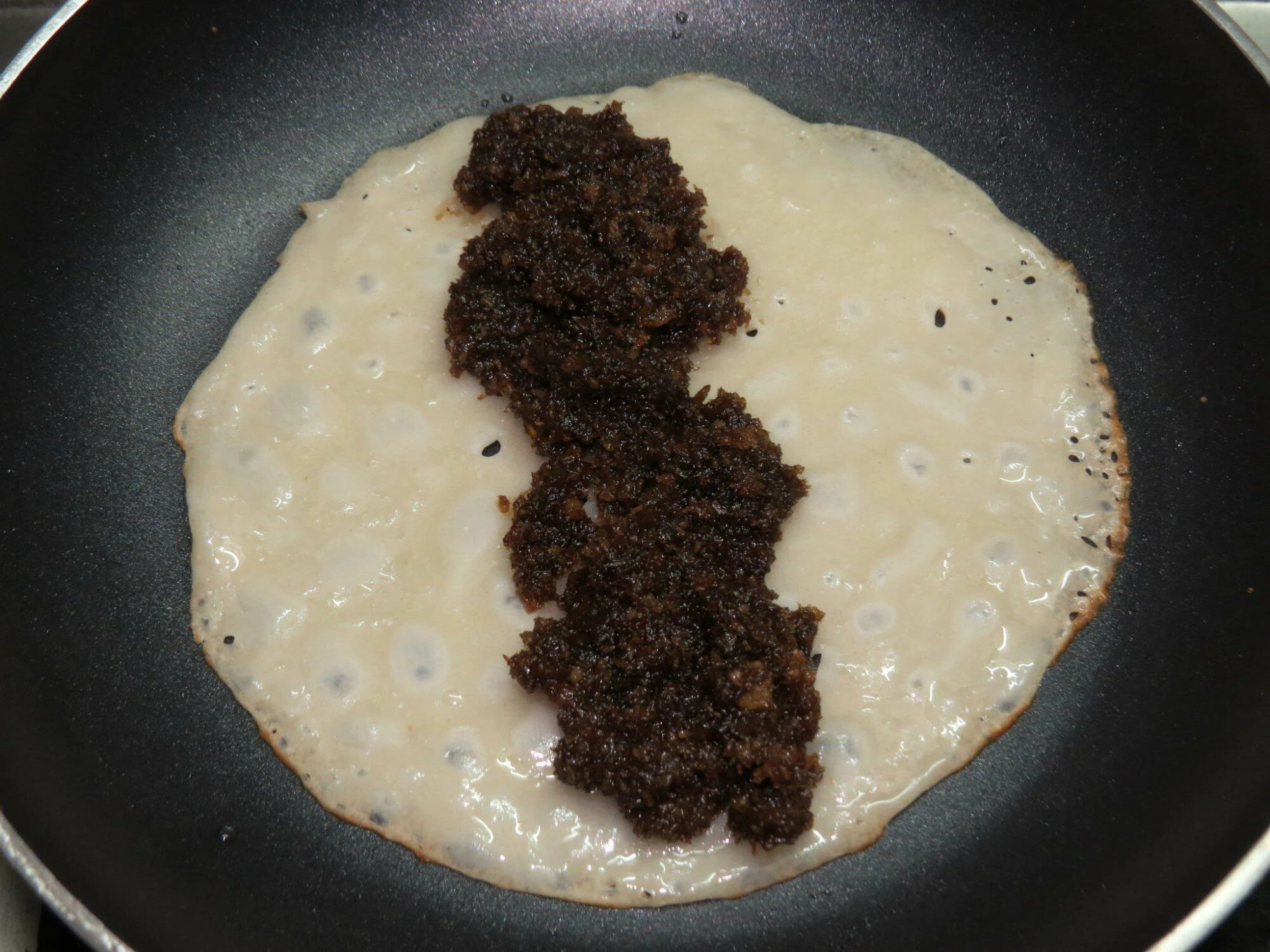 Place Filling on the Pancake