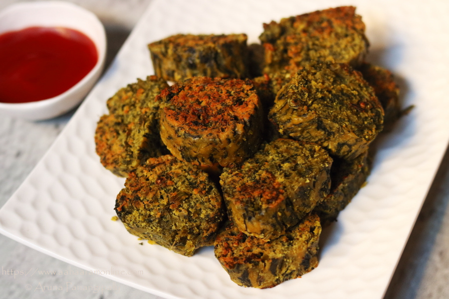 Kothimbir Vadi | Coriander and Gram Flour Fritters