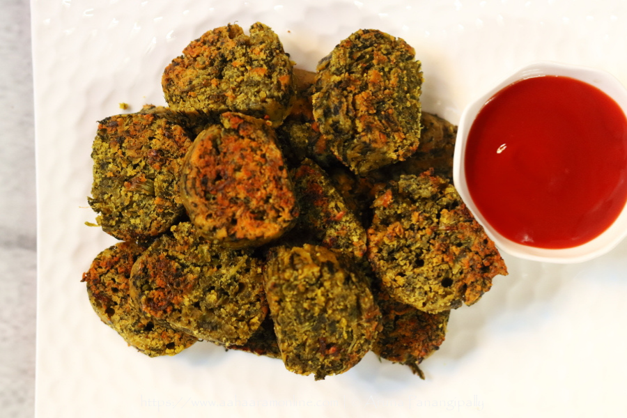 Shallow Fried Kothimbir Vadi Shallow Fried Kothimbir Vadi made with fresh coriander and besan (gram flour)