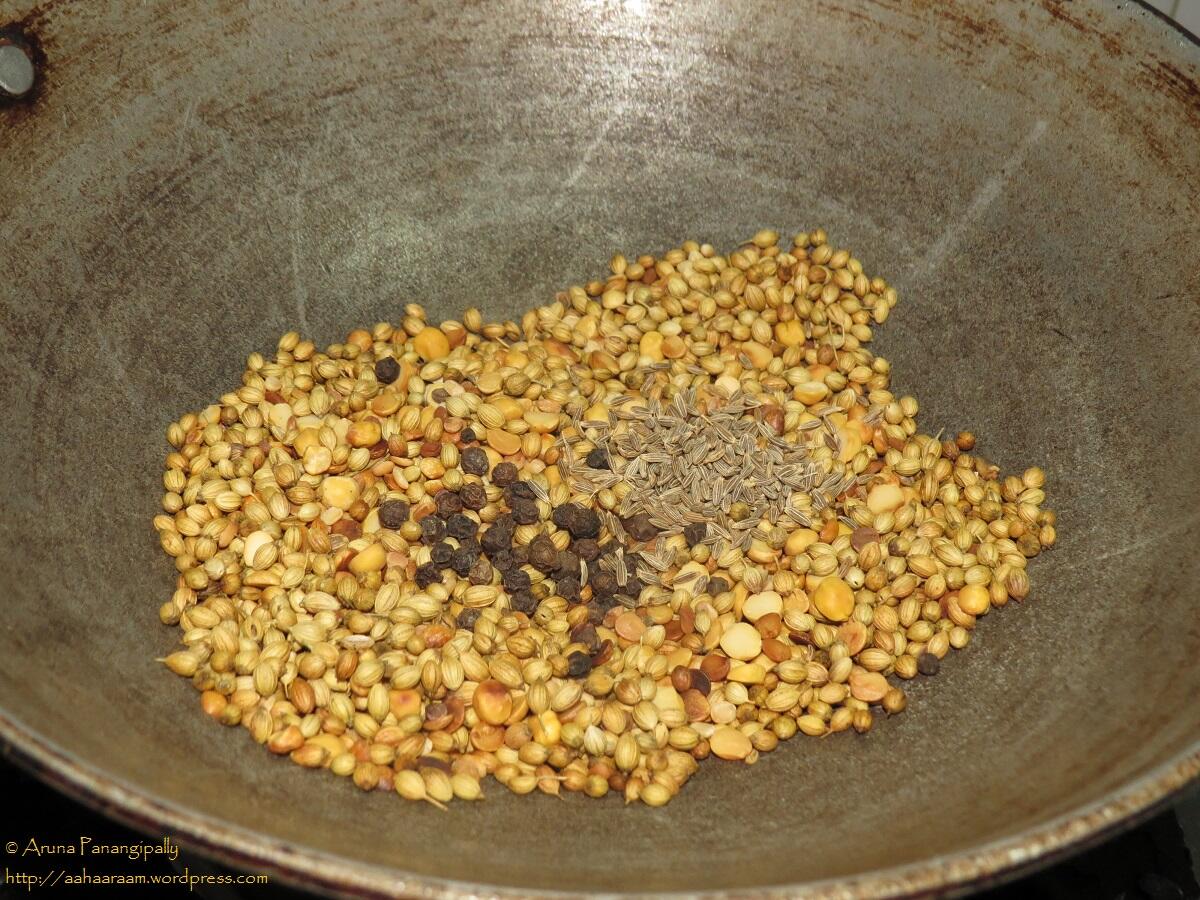 Sambar Powder - Add Pepper and Cumin Seeds