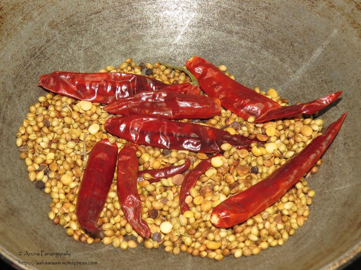 Sambar Powder - Add Red Chillies