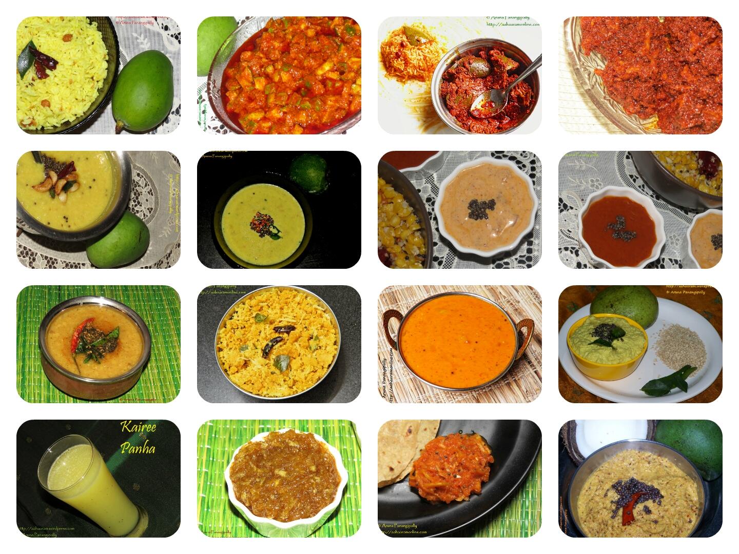 A Collection of Recipes with Kairi, Mammidikaya, or Raw Mango