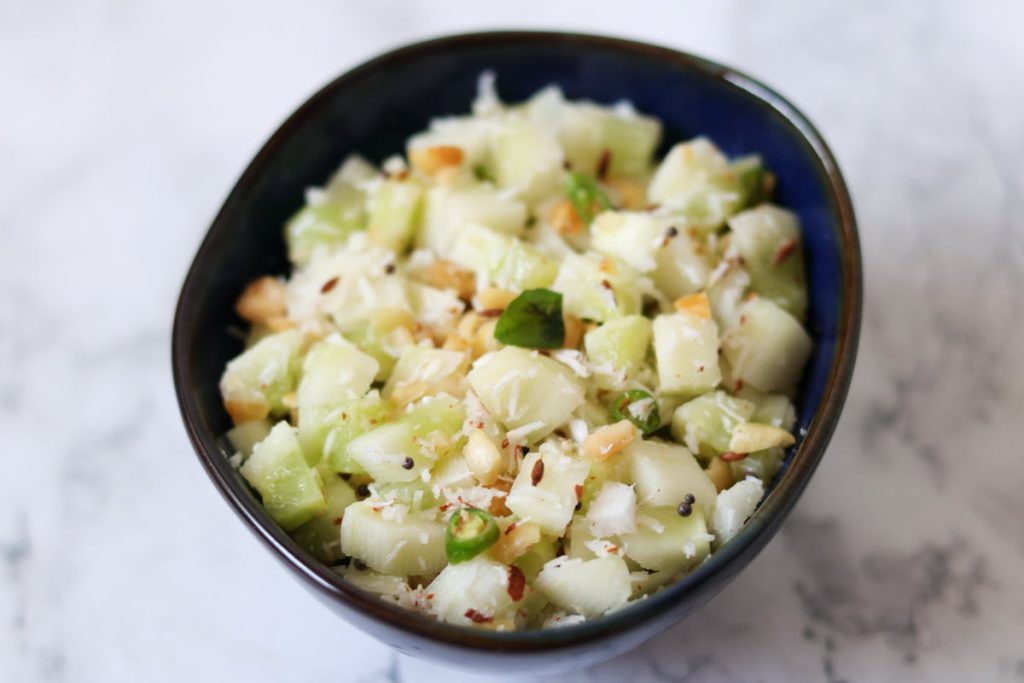 Refreshing Cucumber Salad with Peanuts and Coconut