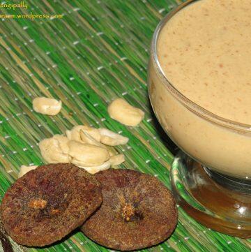Kaju Anjeer Milkshake - Cashew and Fig Milkshake