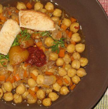 Lablabi or Leblebi - Chickpea Soup from Tunisia