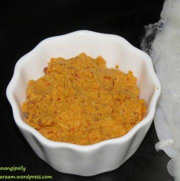 Coconut Garlic Chutney for Mysore Sada or Mysore Masala Dosa