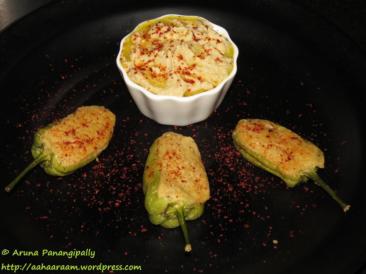 Green Chilli Peppers Stuffed with Hummus Poblano Peppers Stuffed with Hummus