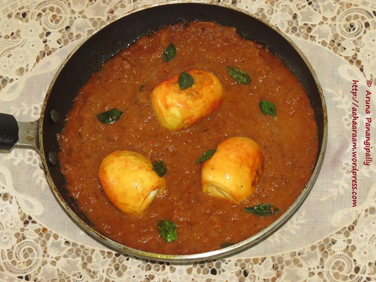Kodi Guddu Pulusu - Egg Curry With Tamarind from Andhra Pradesh