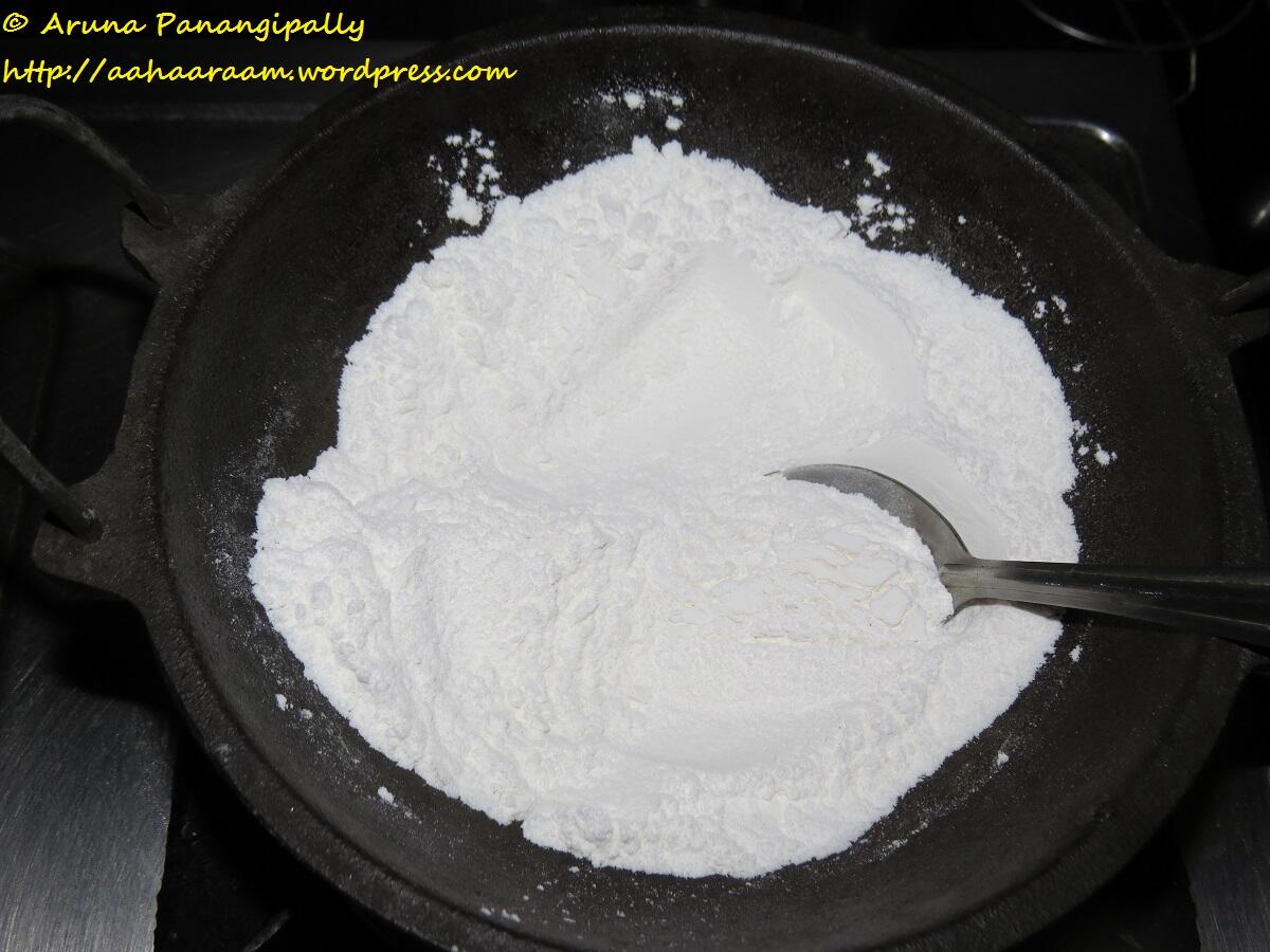 Step 1 - Roast Rice Flour - Ela Ada or Elai Adai