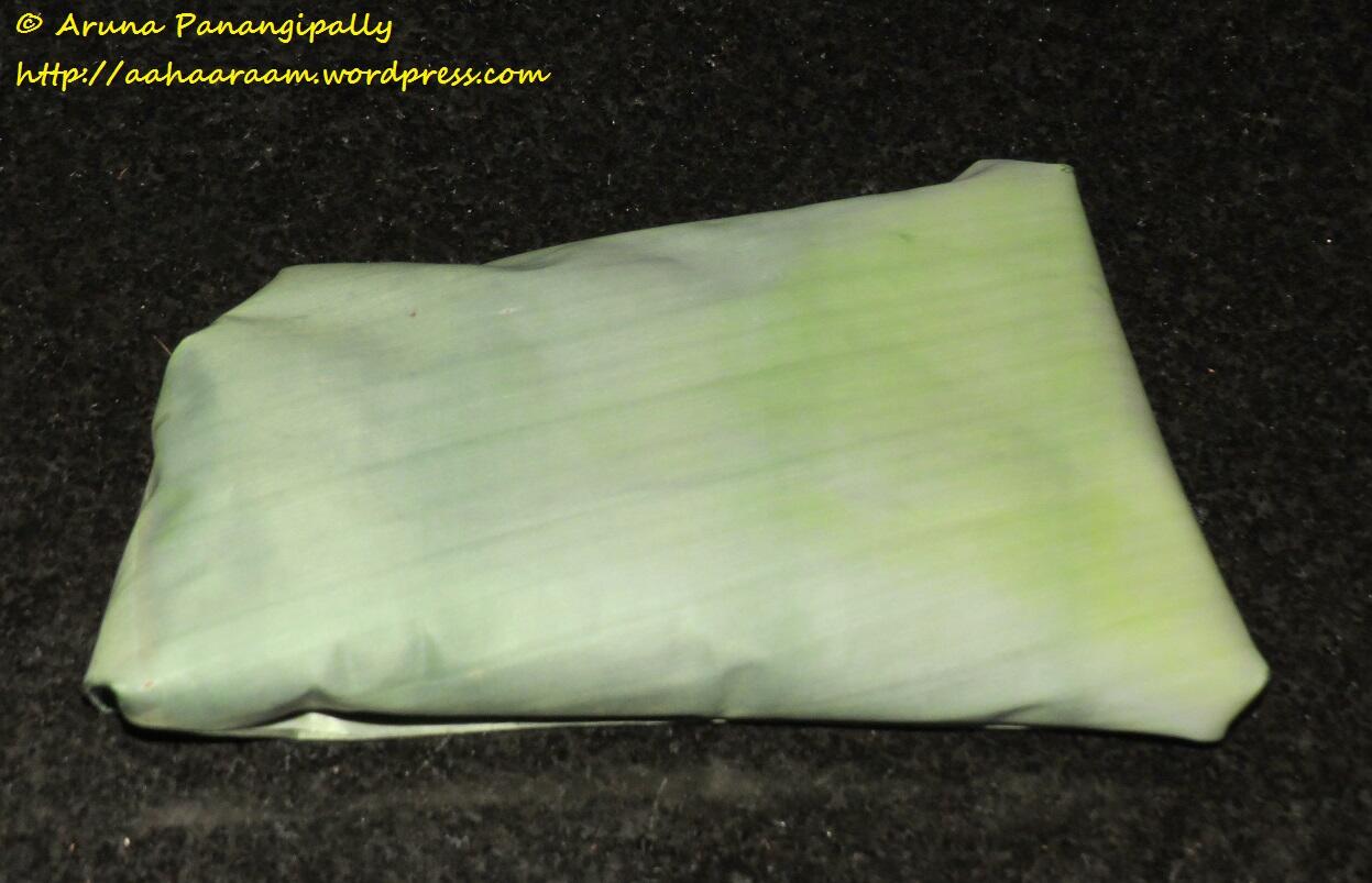 Step 14 - Fold the Banana Leaf to Form a Parcel - Ela Ada or Elai Adai.JPG