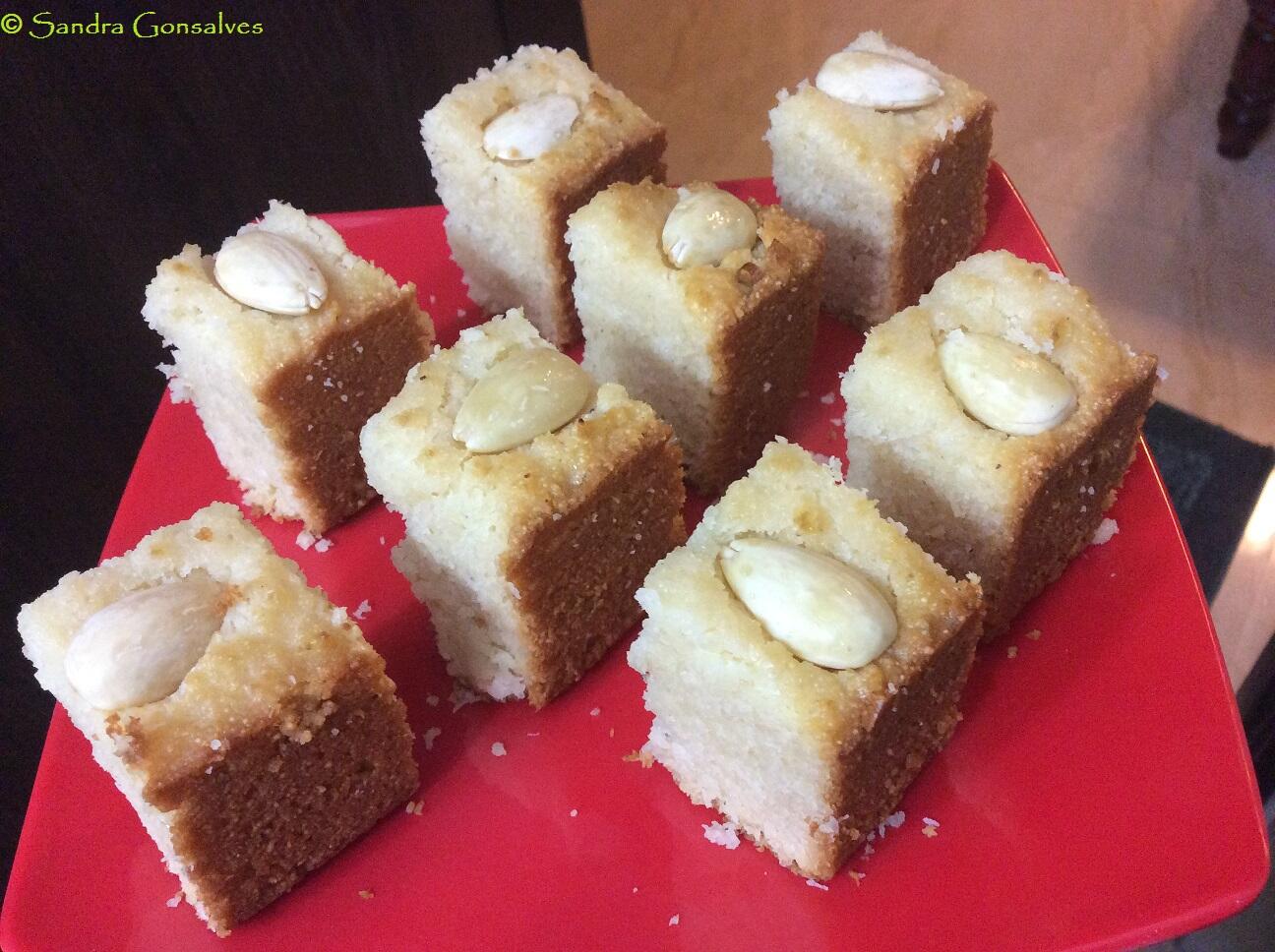 Baath Cake (Semolina & Coconut Cake) - Hilda's Touch Of Spice