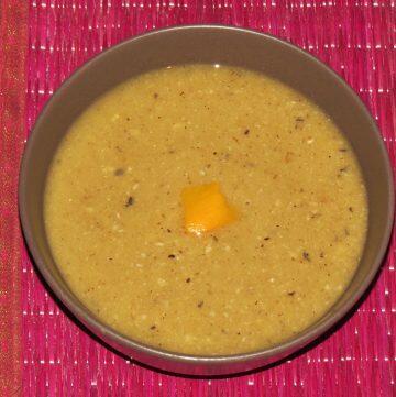 Black Eyed Peas and Pumpkin Soup, No Oil, Diet Healthy Recipe