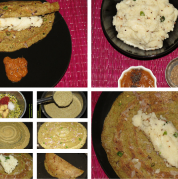 Fully Loaded MLA Pesarattu or Pesarattu Upma - Step-by-Step Instructions