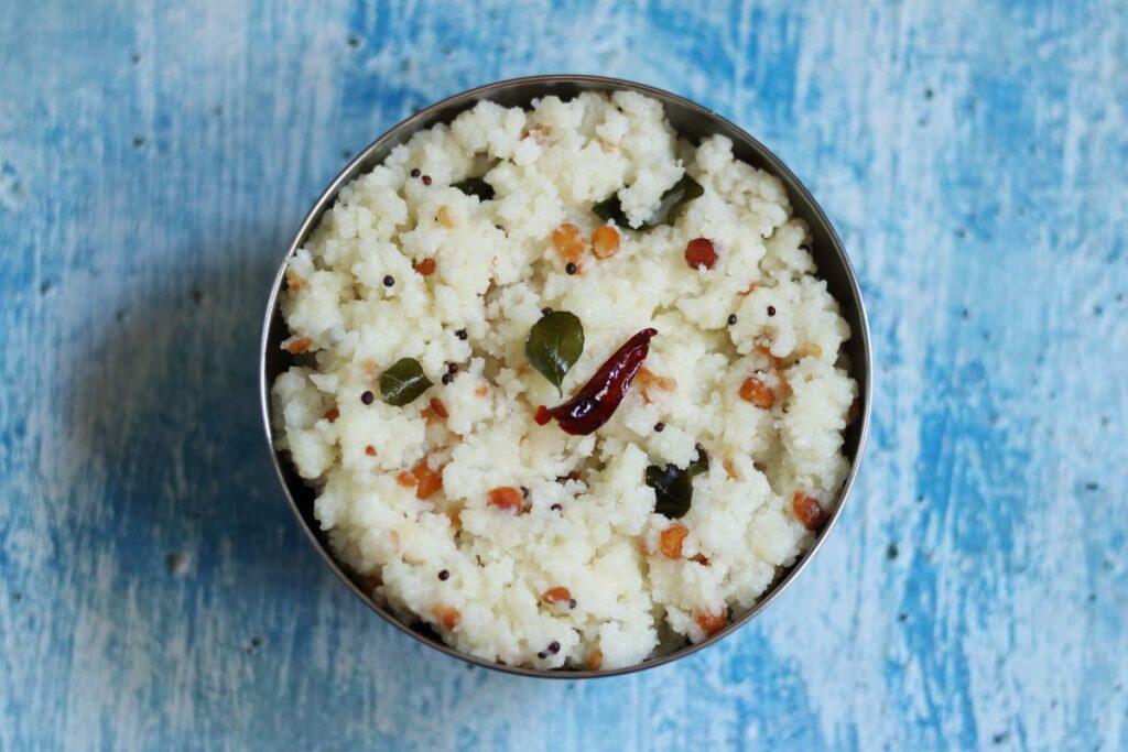 Biyyam Nooka Challa Upma is a traditional Andhra snack made with rice rava and buttermilk. It is also a low potassium kidney friendly recipe for a renal diet.