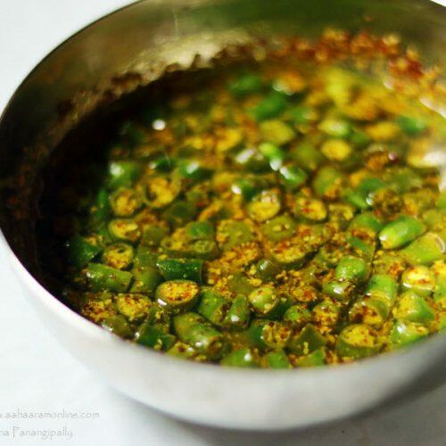 Green Chilli Pickle Hari Mirch ka Achar Hirvi Mirchi Che Lonche