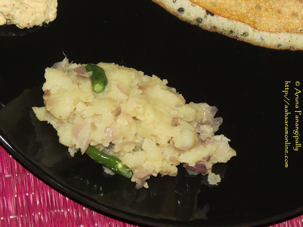 Potato Palya for Davangere Benne Dosa