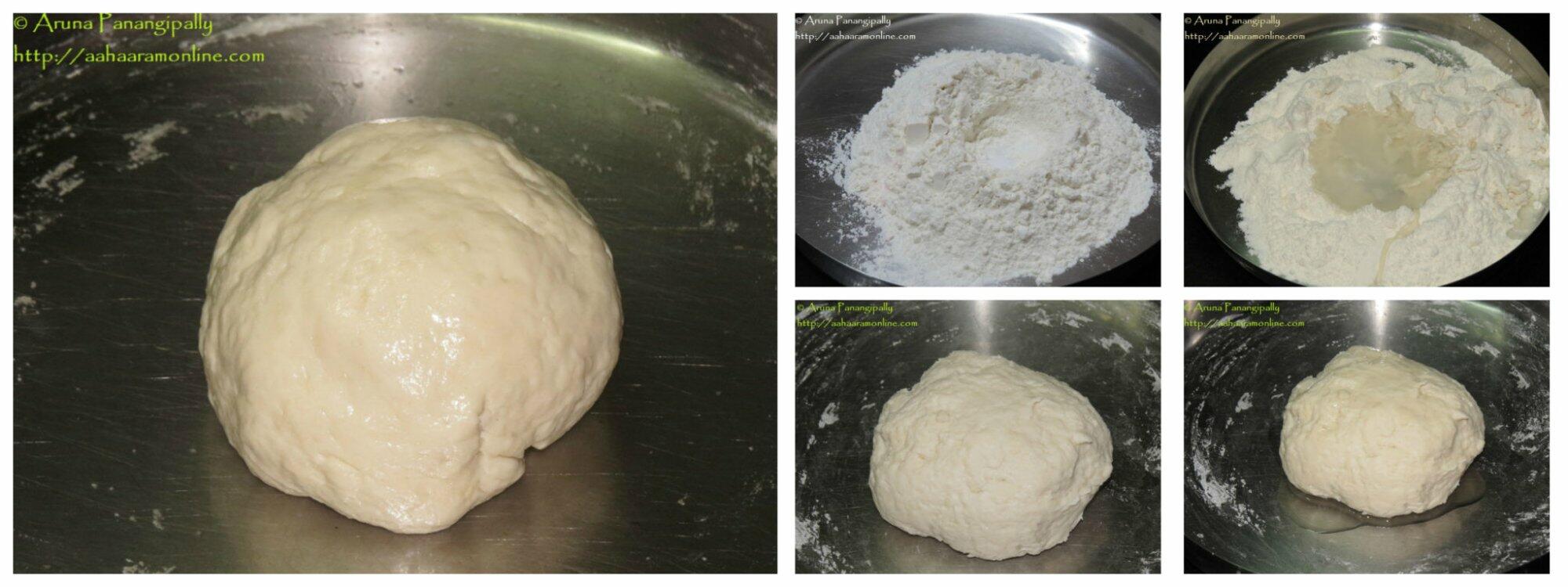 Step-by-step procedure for making the Sojjappalu dough