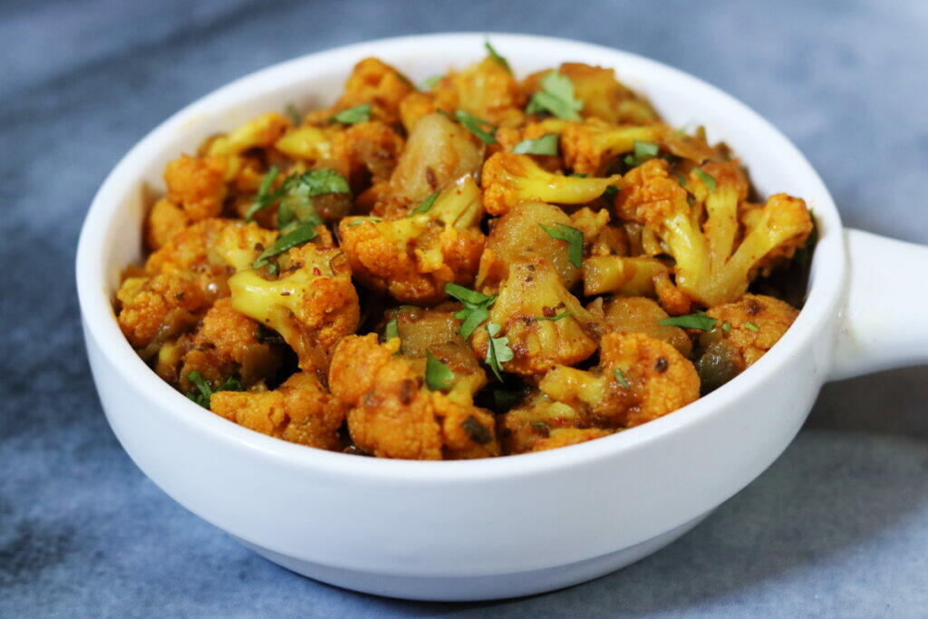 Punjabi Aloo Gobi is the vegan, gluten-free cauliflower and potato stir-fry