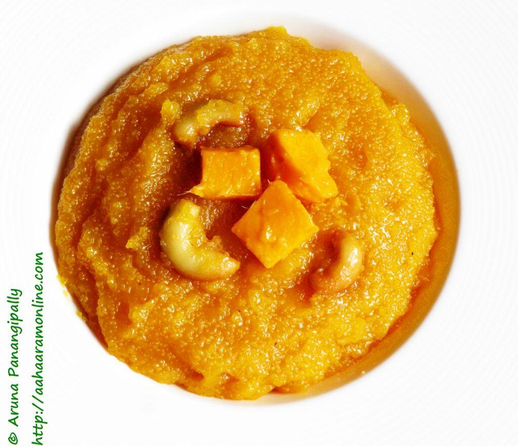 Mango Sheera or Aam ka Suji Halwa