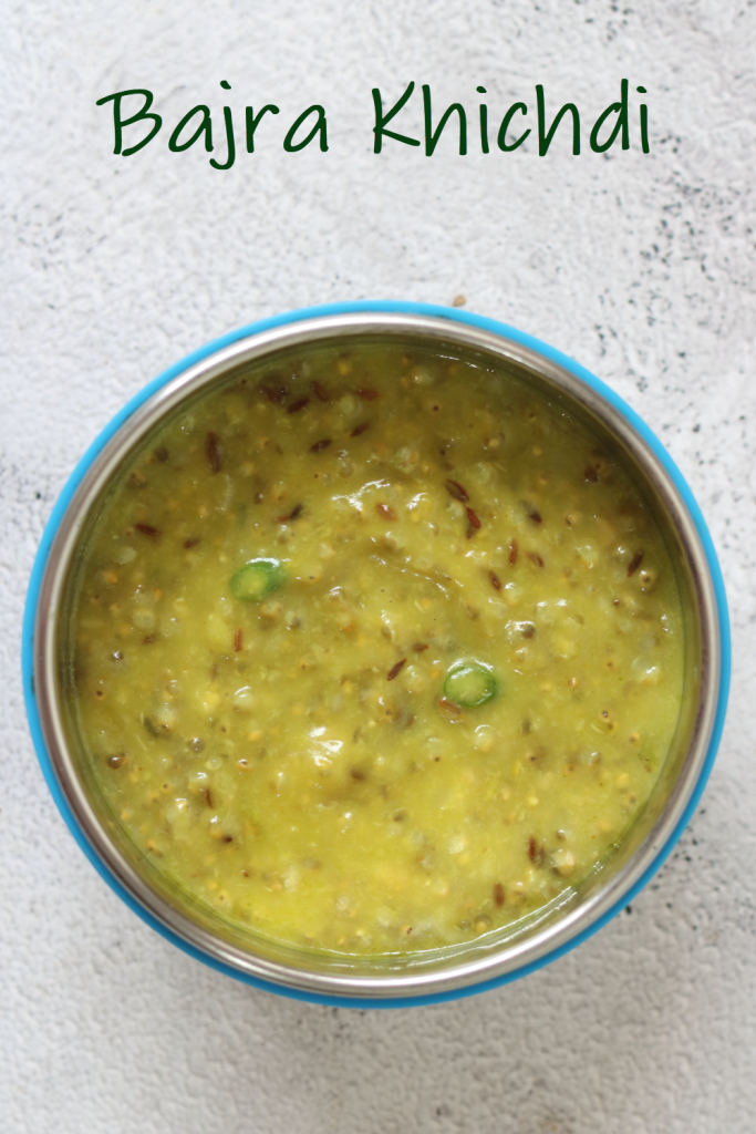 Nutritious and warming Rajasthani Bajra Khichdi made with moong dal and bajra (pearl millet).