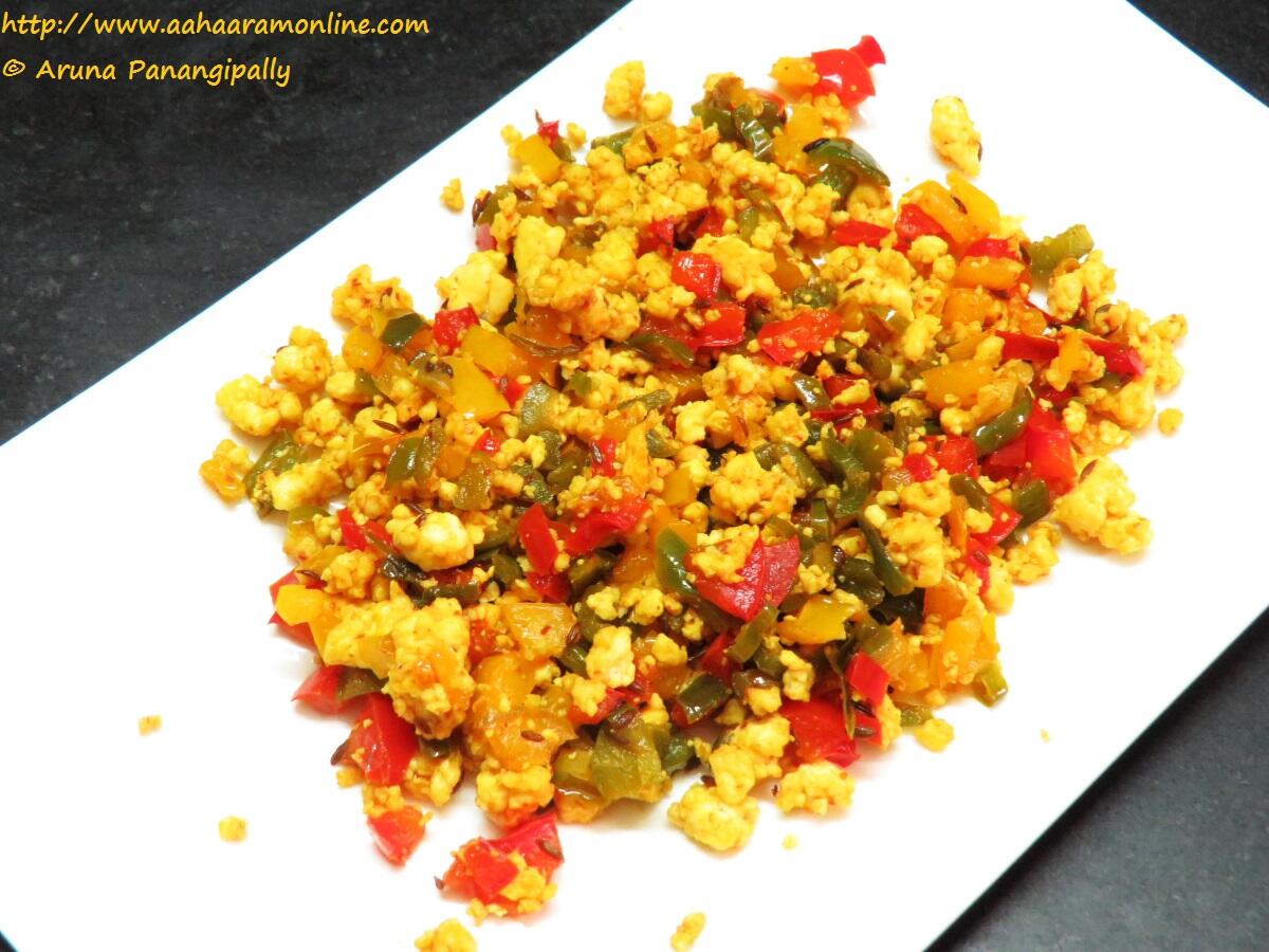 Paneer Bhurji with Bell Peppers